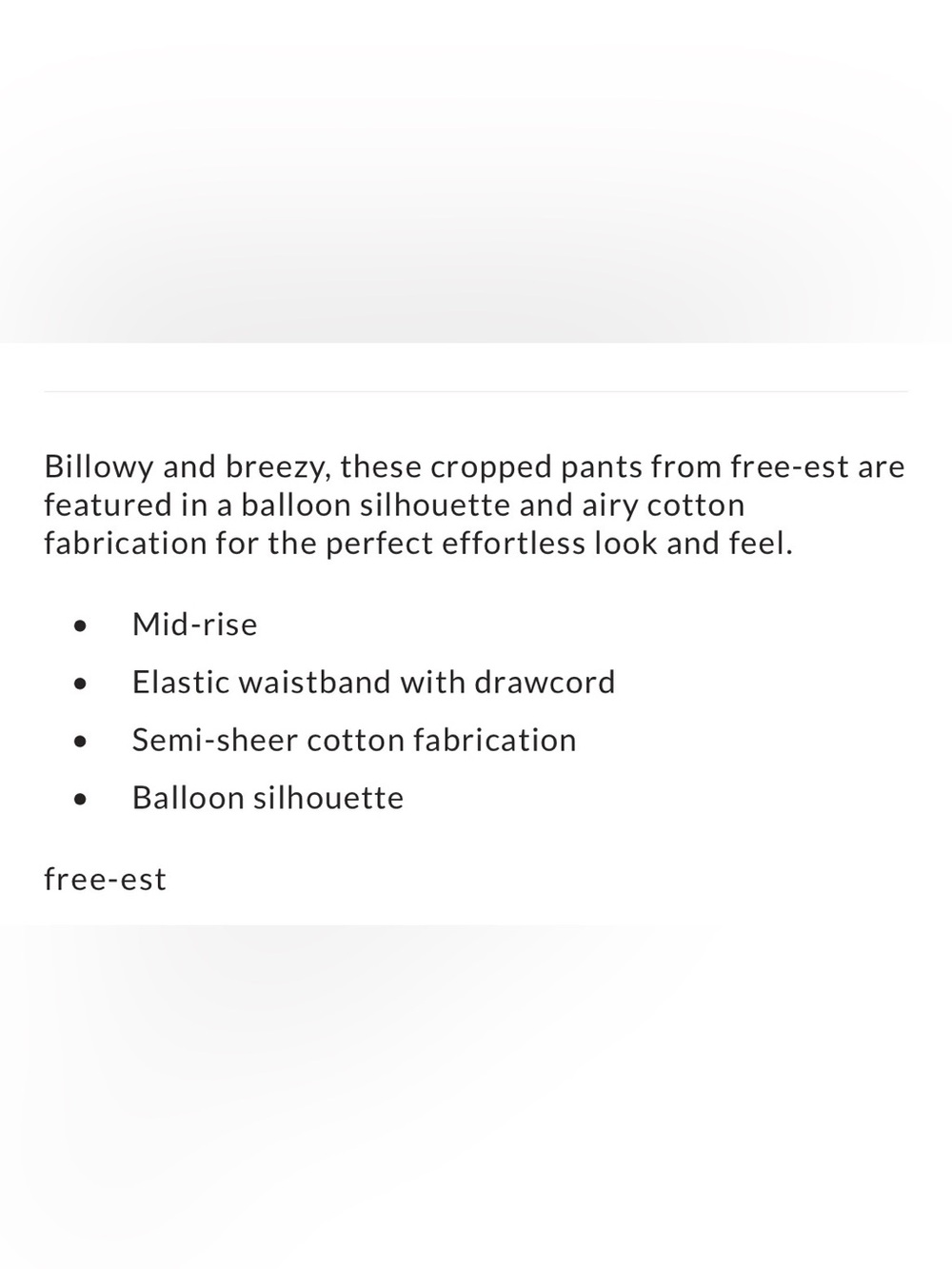 Free People Playa Party Balloon Pants - Picture 7 of 7